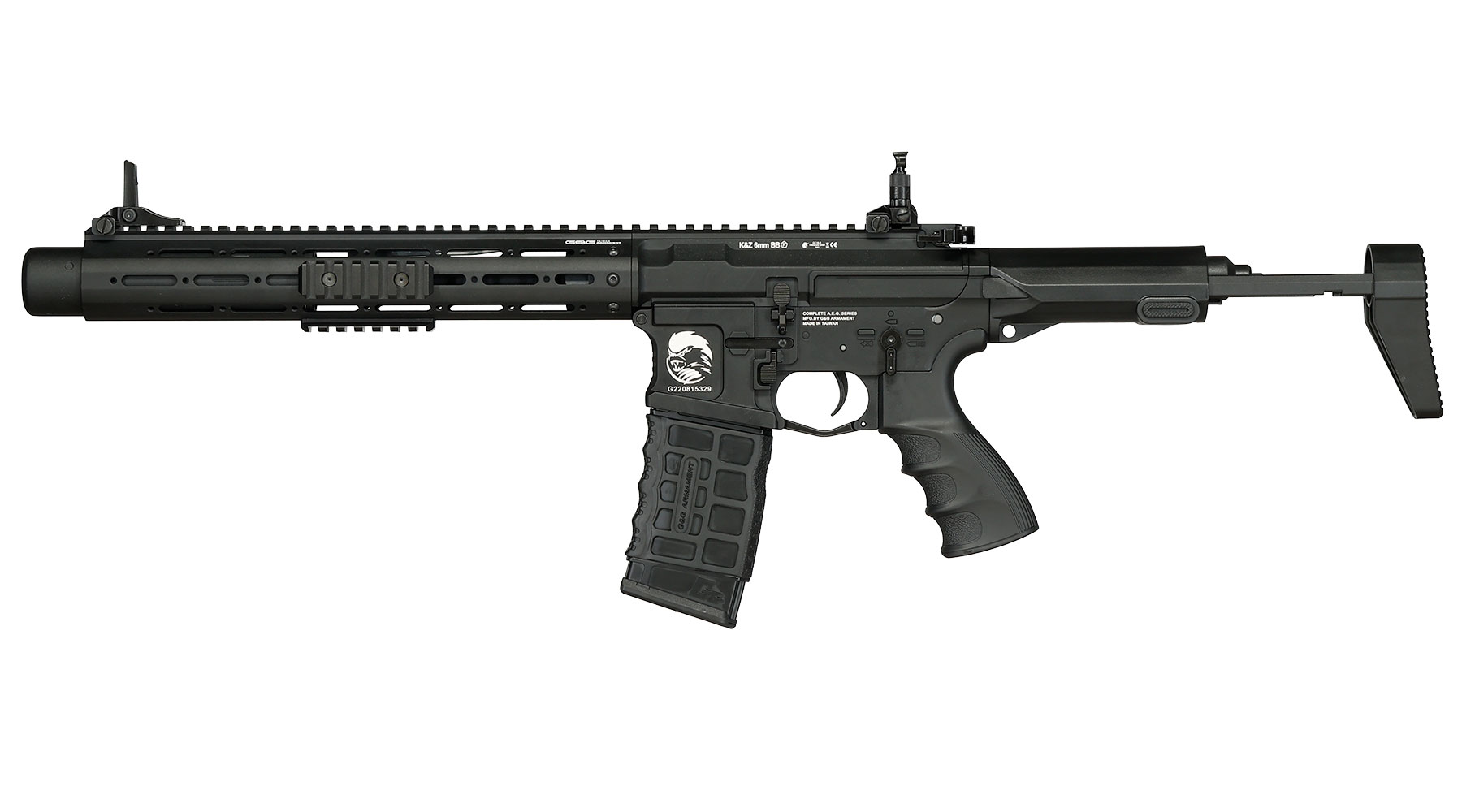 G&G GC16 PDW15 AR Vollmetall S-AEG 6mm BB schwarz Bild 1