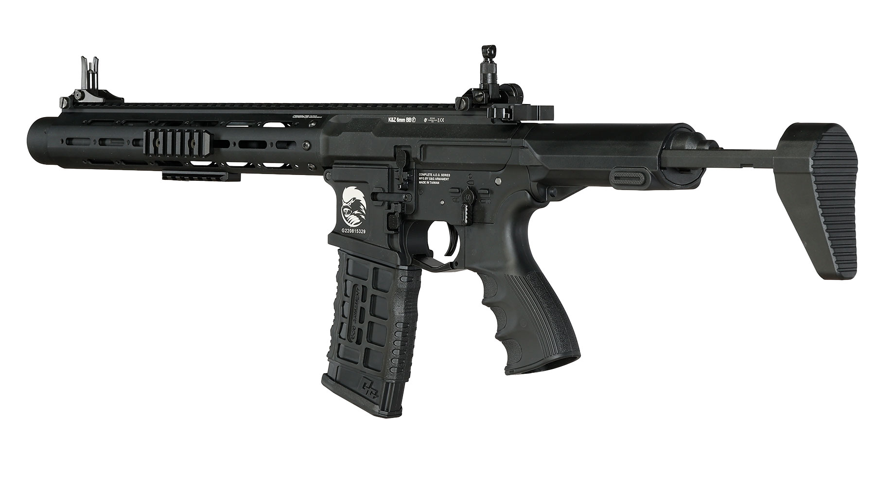 G&G GC16 PDW15 AR Vollmetall S-AEG 6mm BB schwarz Bild 11