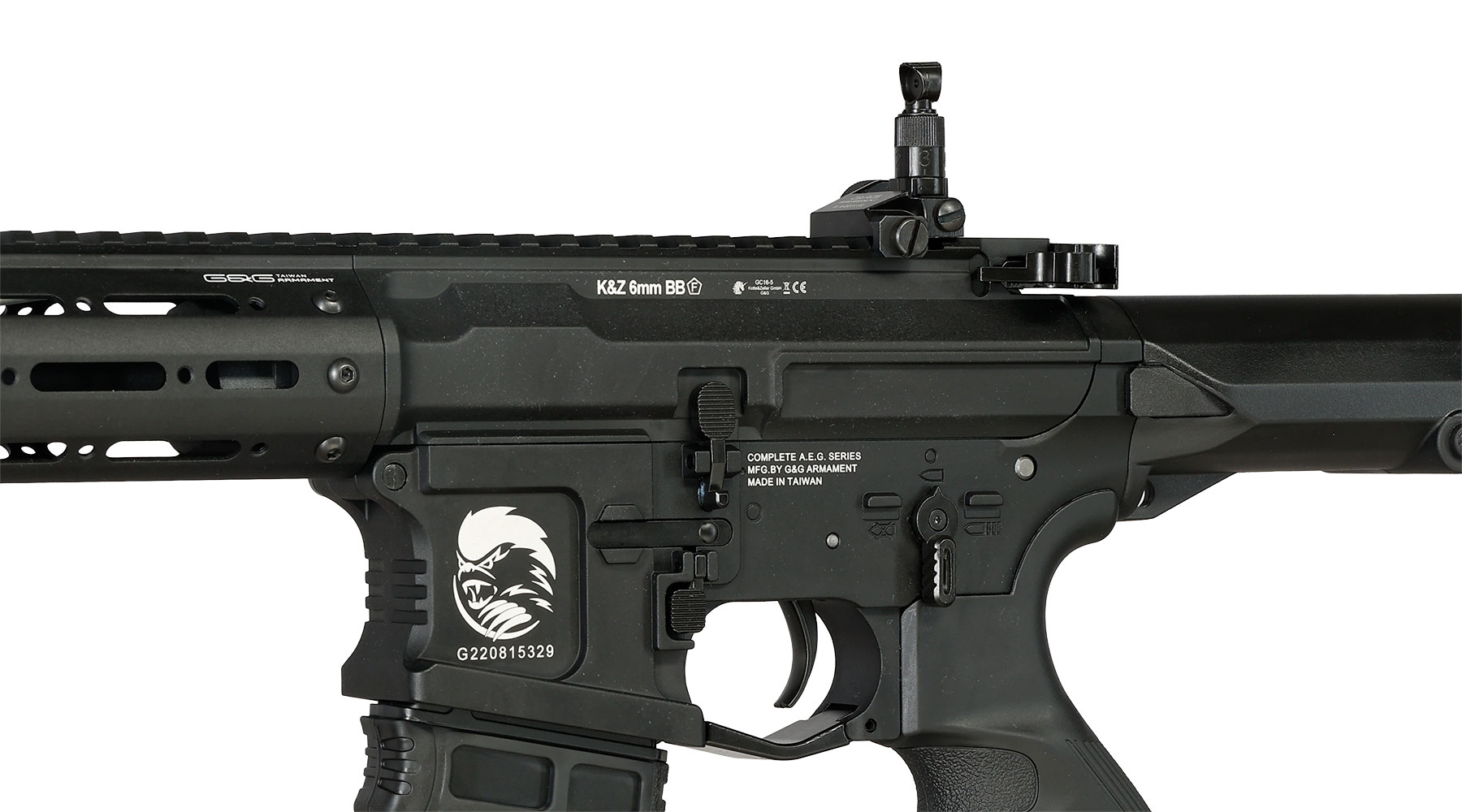 G&G GC16 PDW15 AR Vollmetall S-AEG 6mm BB schwarz Bild 8