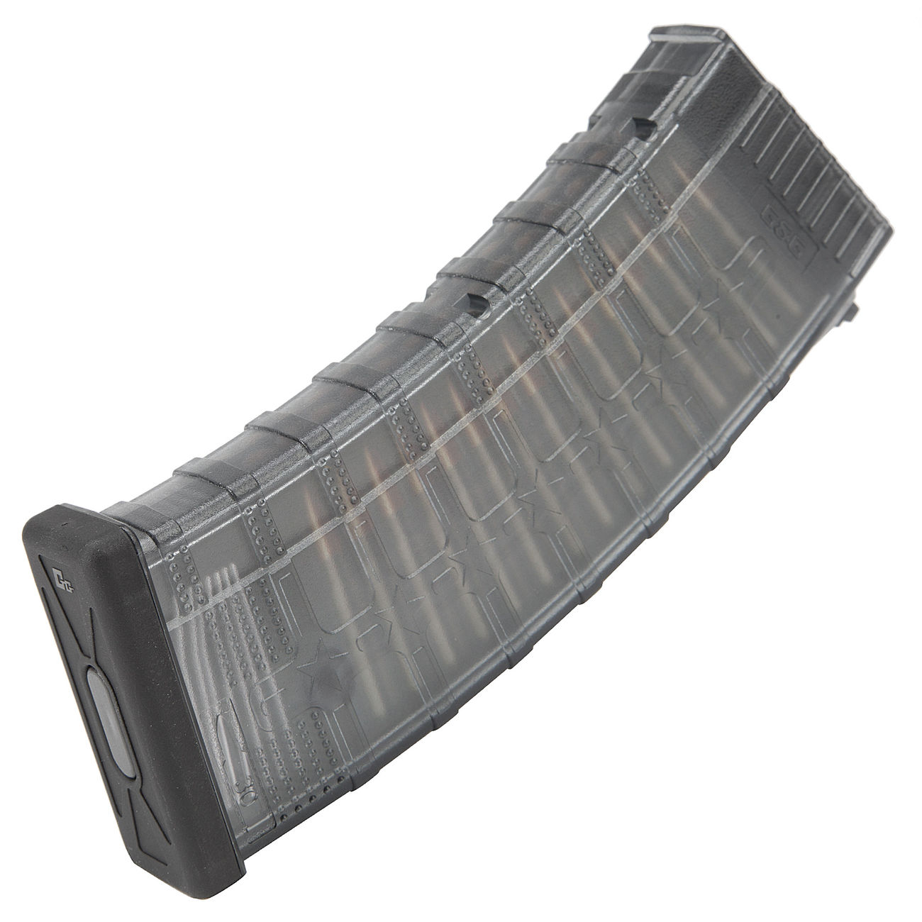 G&G RK74 T / E / CQB Polycarbonate-Magazin Mid-Cap 115 Schuss grau-transparent Bild 1