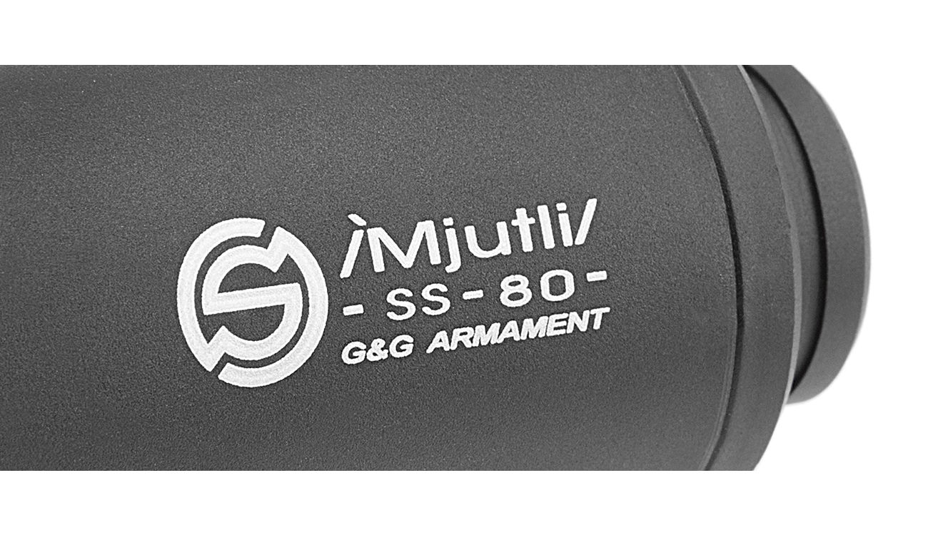 G&G SS-80 Alumininium Mock Suppressor 14mm- / 14mm+ schwarz Bild 4