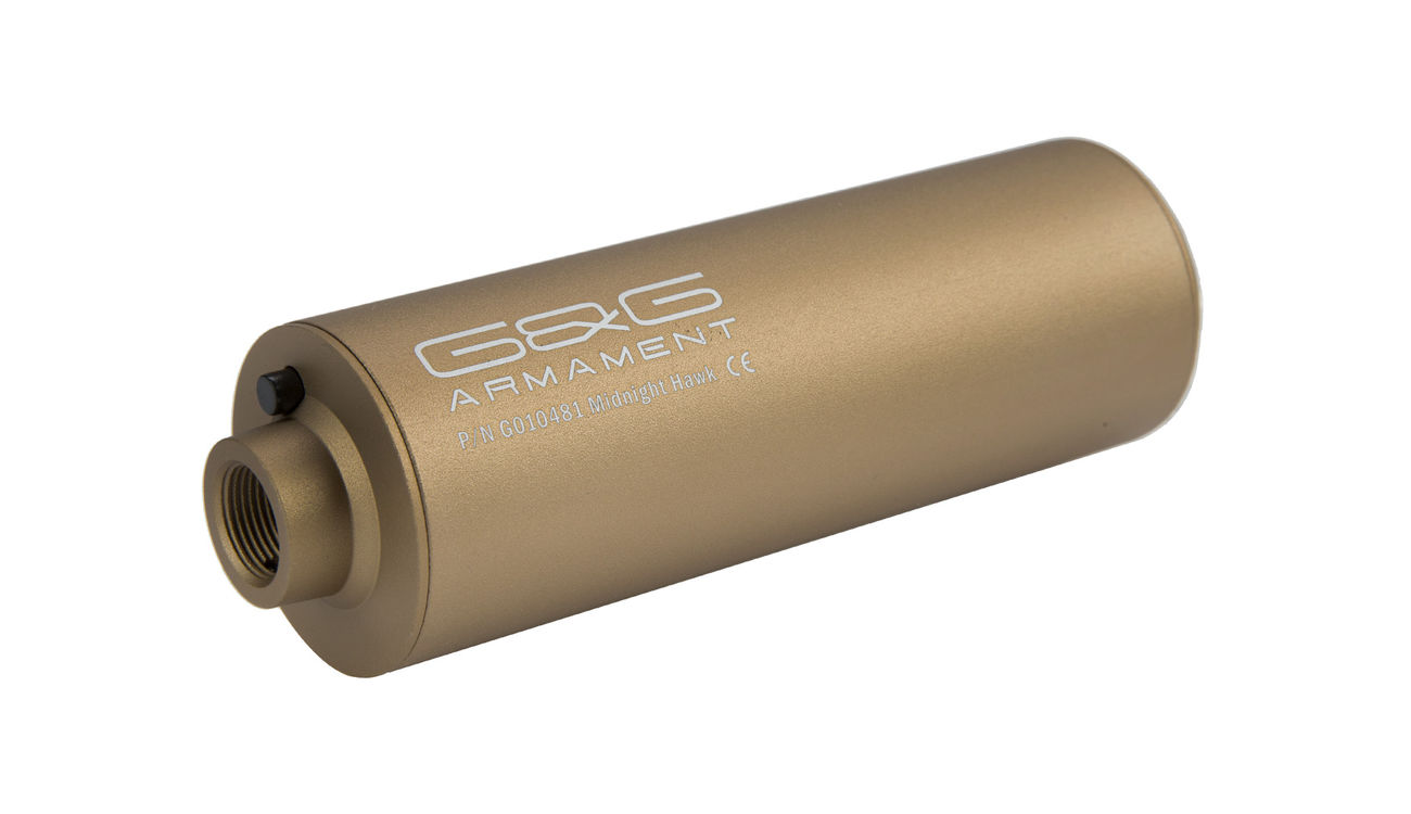 G&G Compact Midnight Hawk Aluminium Tracer Unit Suppressor 14mm- Desert Tan Bild 1