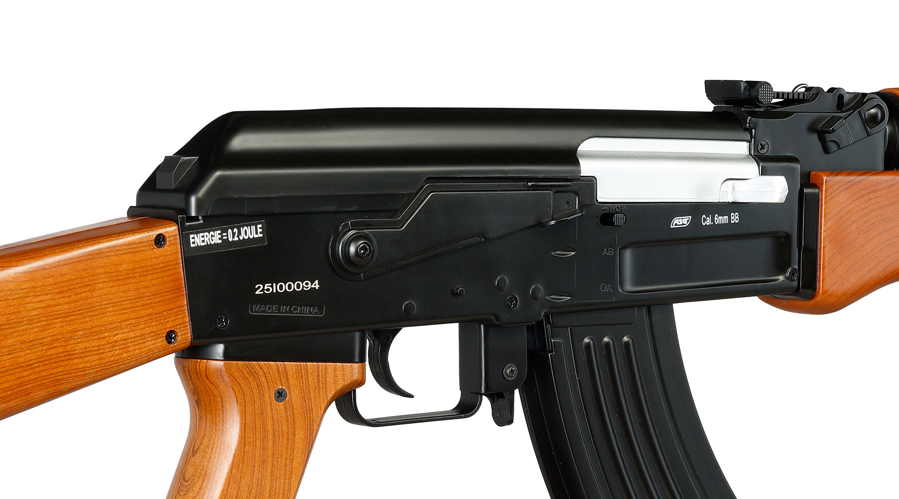 Mod. 47 Softair Komplettset AEG 6mm BB schwarz / braun Bild 7