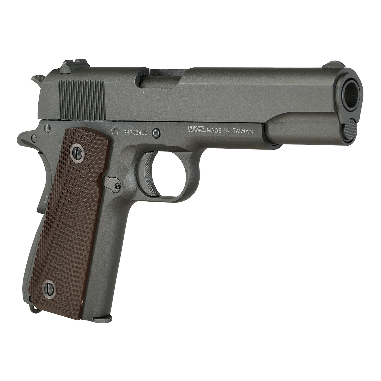 KWC M1911A1 Military Vollmetall CO2 BlowBack 6mm BB Parkerized Bild 9