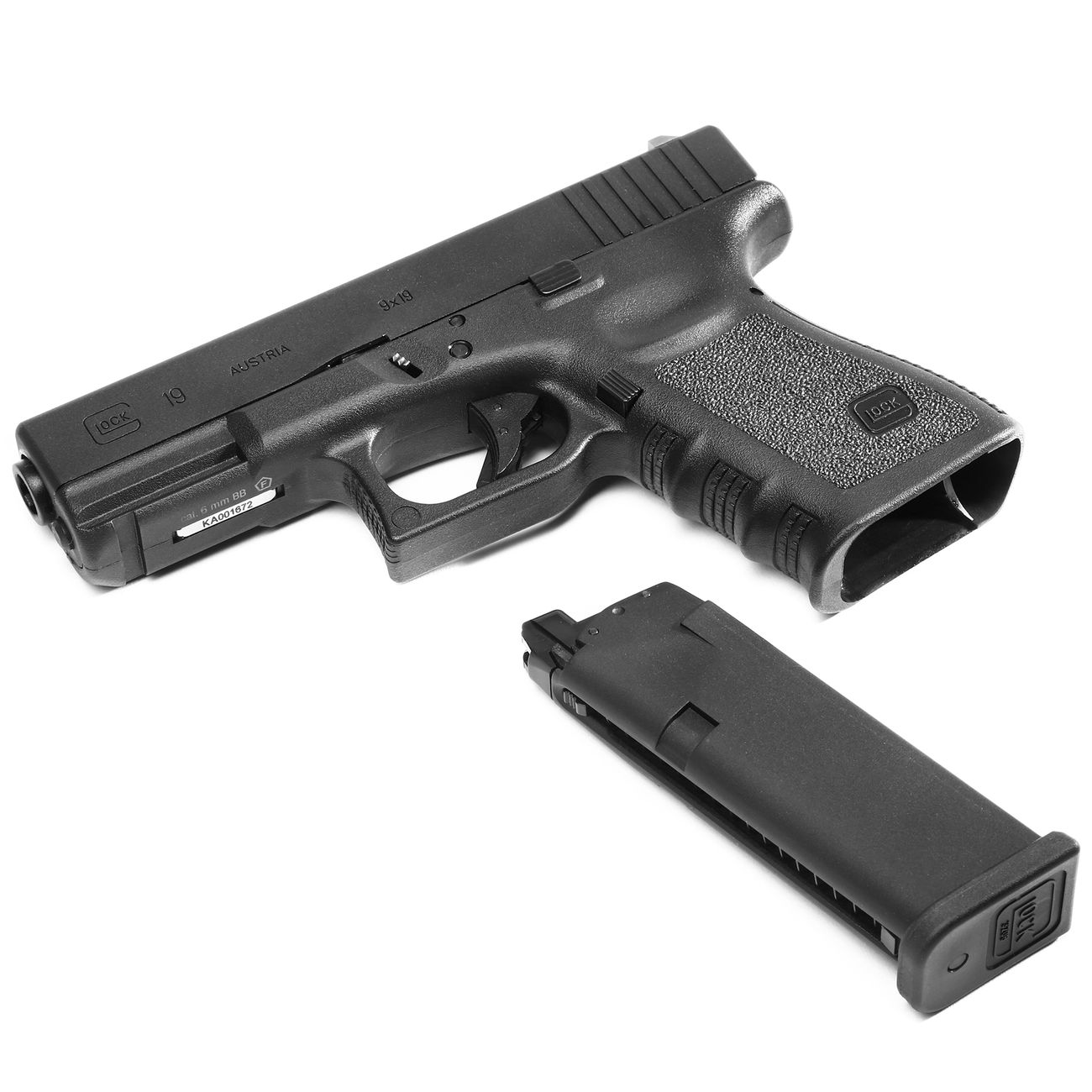 VFC Glock 19 Gen. 3 mit Metallschlitten GBB 6mm BB schwarz Bild 4