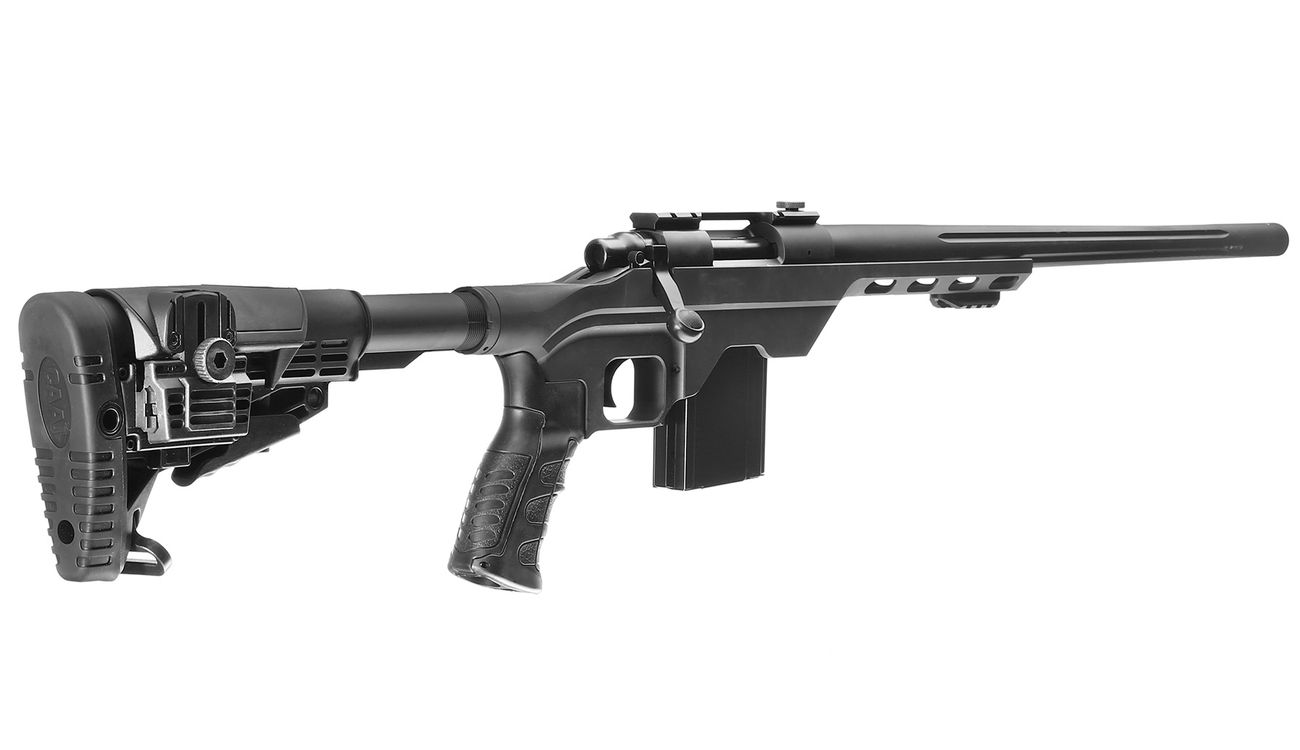 Versandrcklufer King Arms MDT LSS Tactical Rifle Gas Bolt Action Snipergewehr 6mm BB schwarz Bild 3