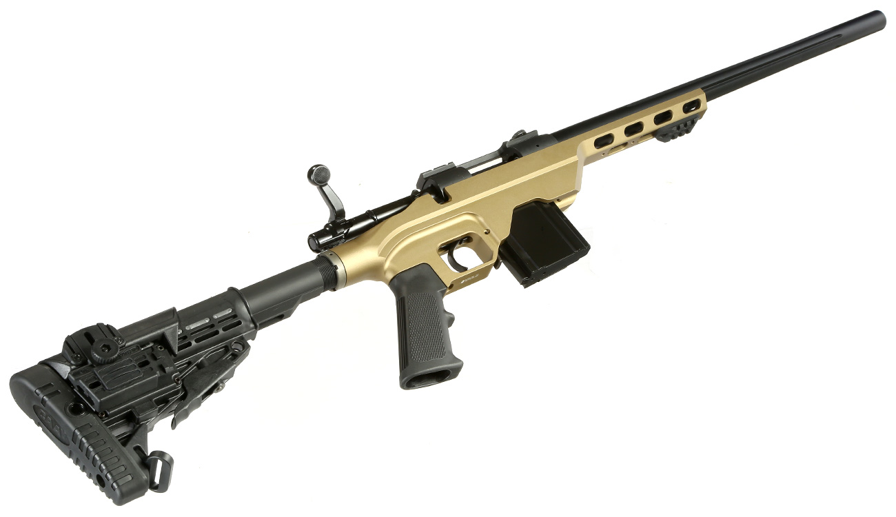 King Arms MDT LSS Tactical Rifle Gas Bolt Action Snipergewehr 6mm BB Dark Earth Bild 5