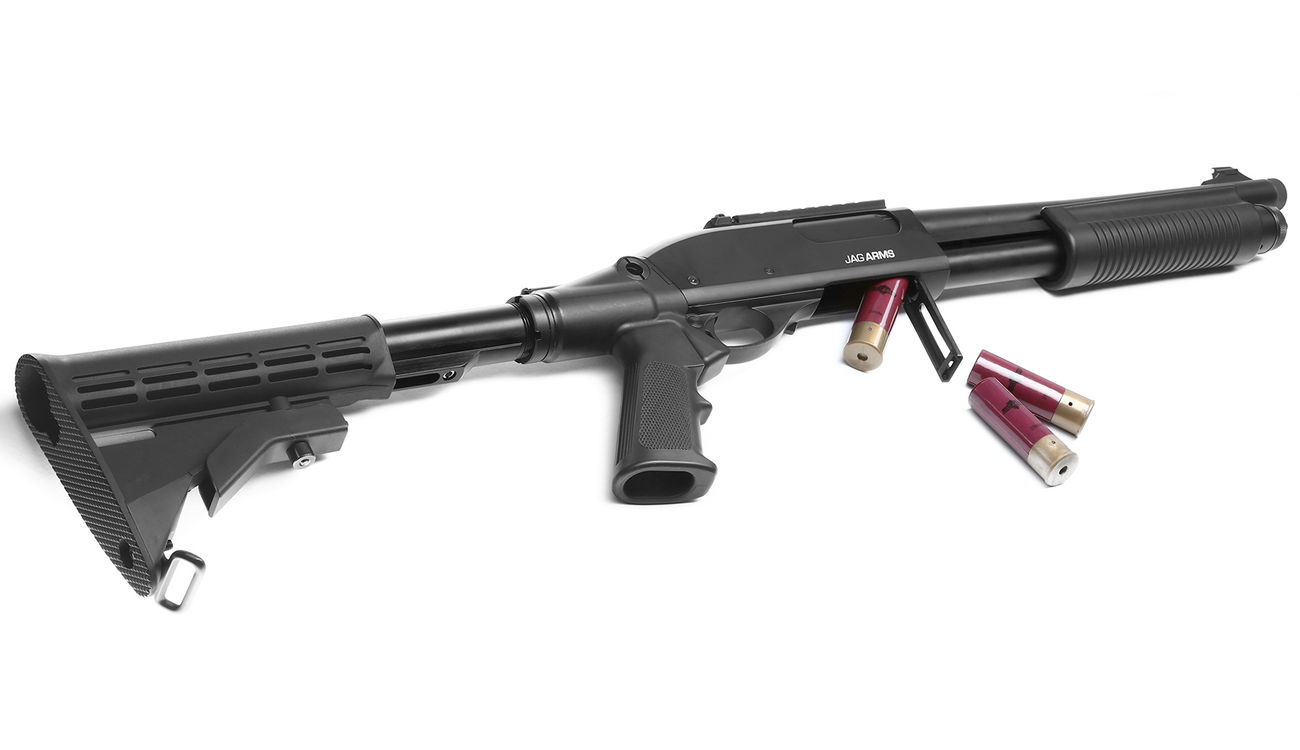 Jag Arms Scattergun TS Vollmetall Pump Action Gas Shotgun 6mm BB schwarz Bild 4