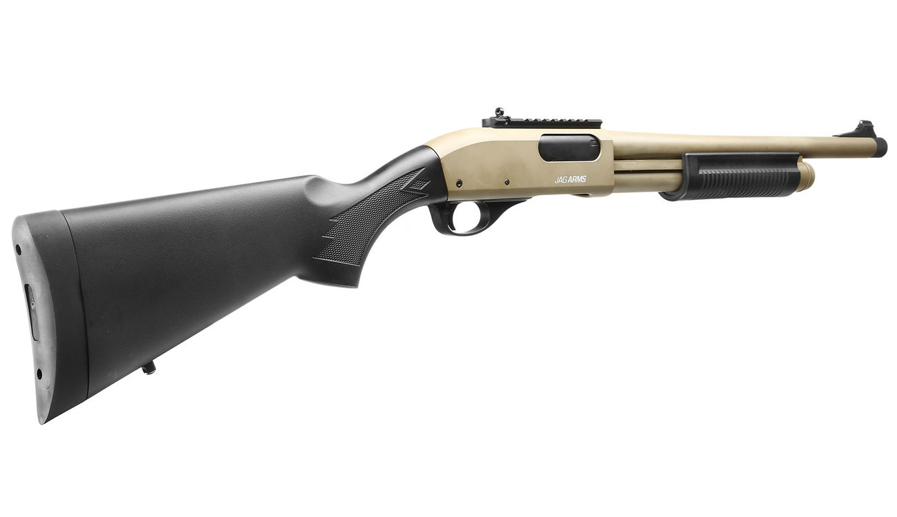 Jag Arms Scattergun HD Vollmetall Pump Action Gas Shotgun 6mm BB tan Bild 3