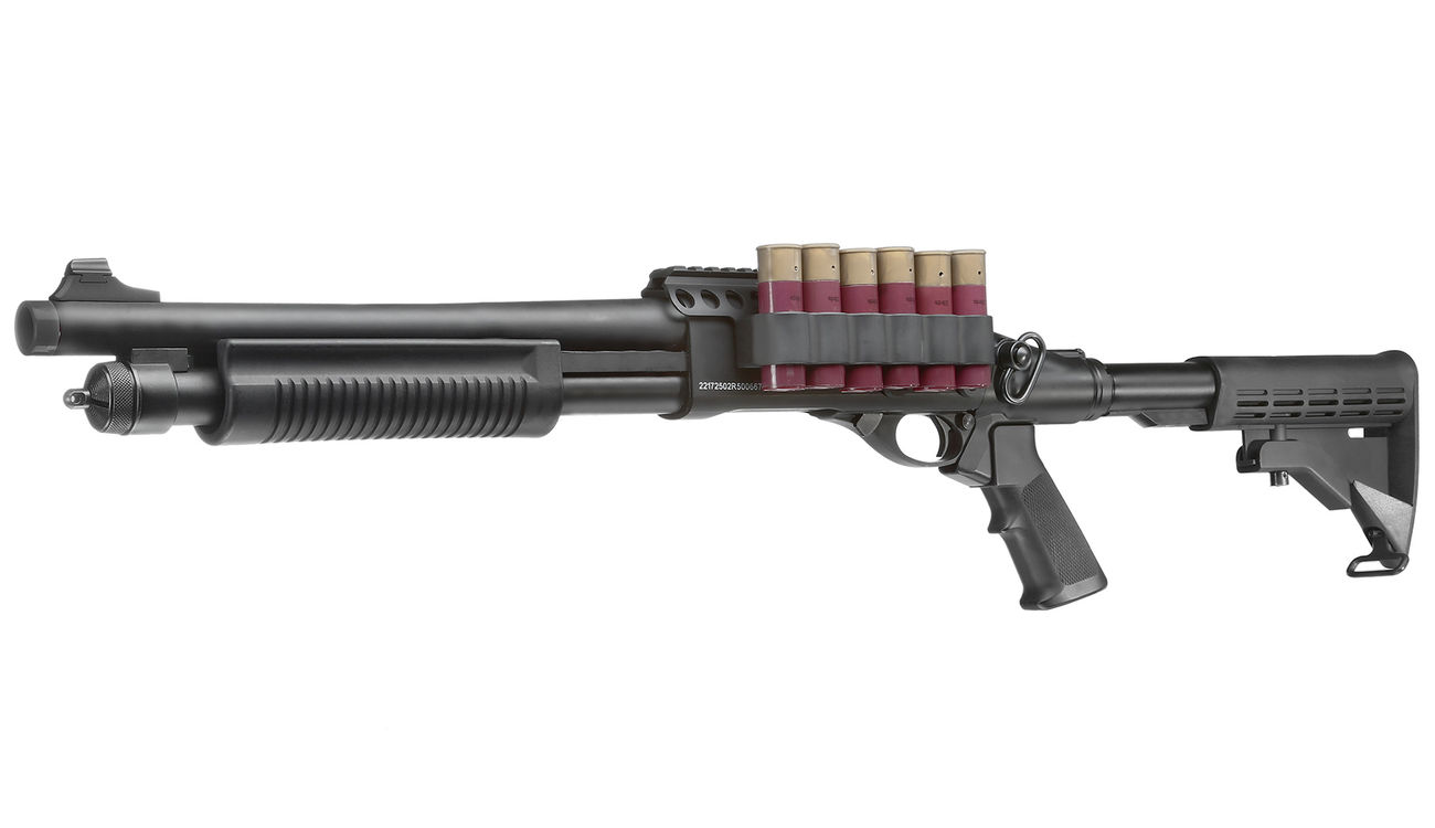 Jag Arms Scattergun TSS Vollmetall Pump Action Gas Shotgun 6mm BB schwarz