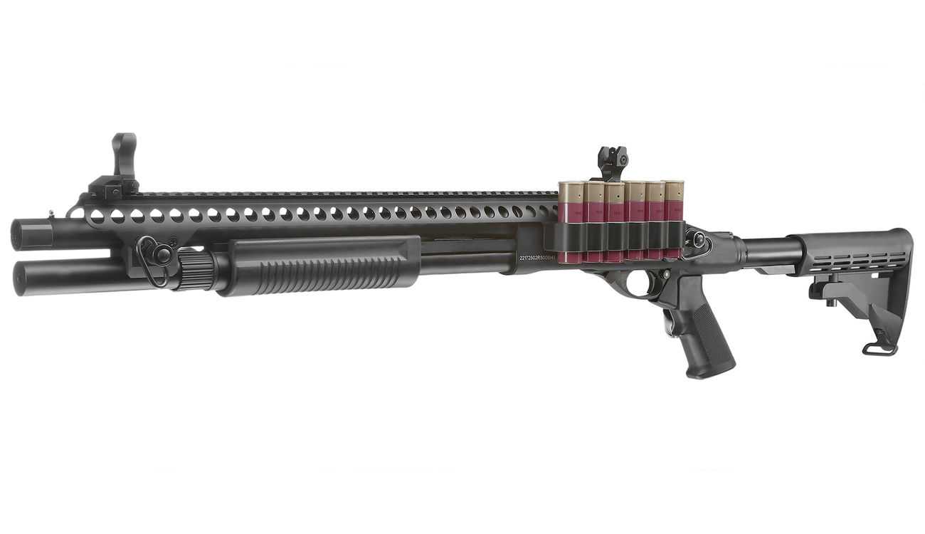 Jag Arms Scattergun SP Vollmetall Pump Action Gas Shotgun 6mm BB schwarz