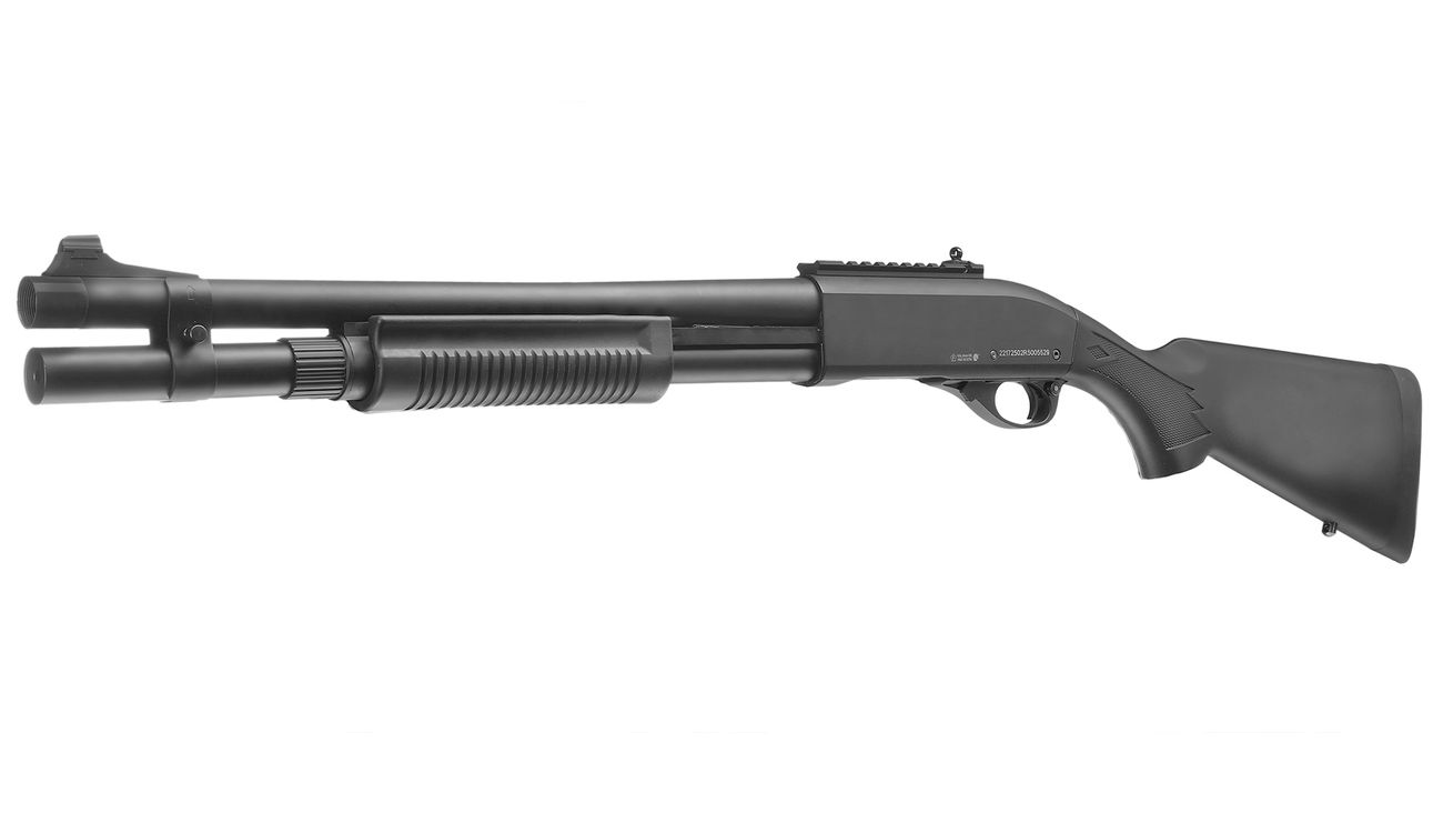 Jag Arms Scattergun HDS Vollmetall Pump Action Gas Shotgun 6mm BB schwarz.