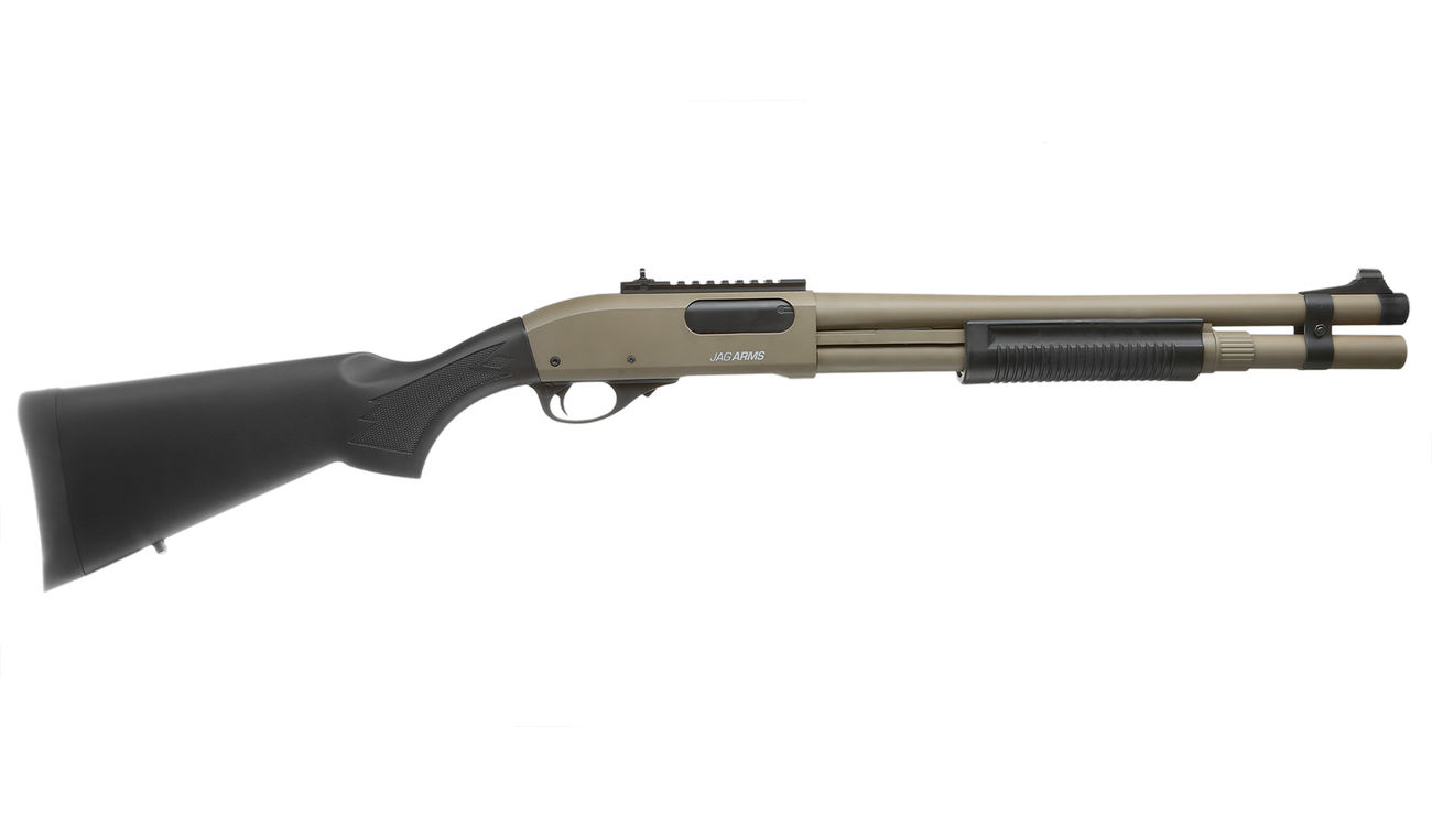 Jag Arms Scattergun HDS Vollmetall Pump Action Gas Shotgun 6mm BB tan Bild 2