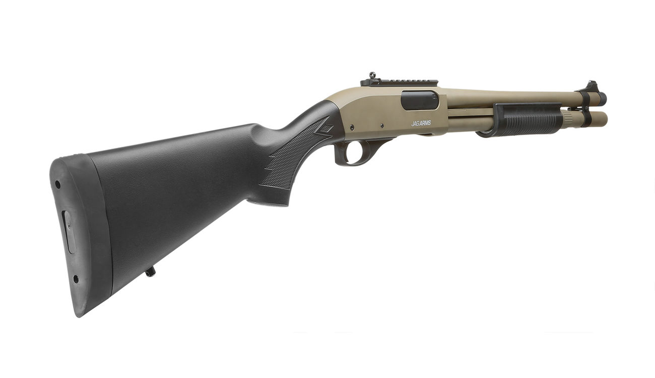 Jag Arms Scattergun HDS Vollmetall Pump Action Gas Shotgun 6mm BB tan Bild 3