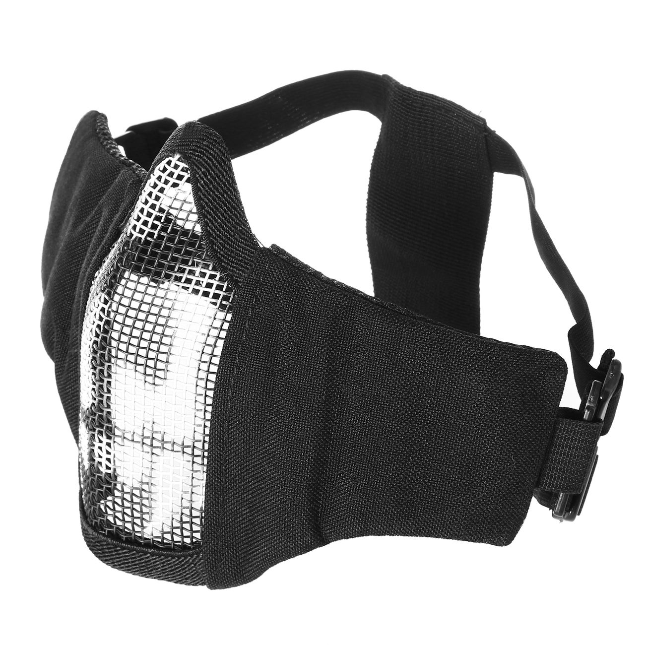 101 INC Airsoft Gittermaske schwarz mit Totenkopf Bild 1