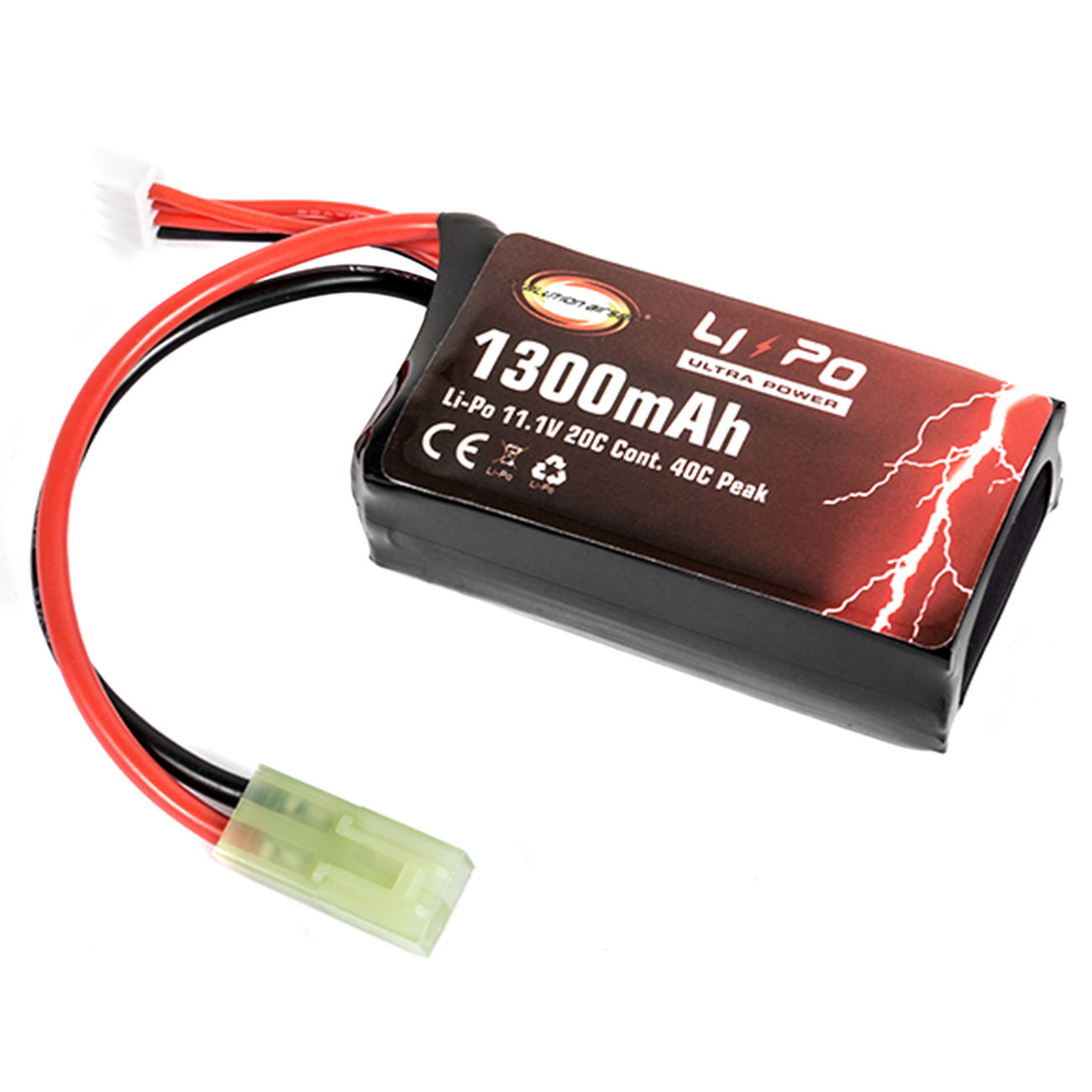 Evolution Ultra-Power LiPo Akku 11,1V 1300mAh 20C / 40C Shorty Small-Type