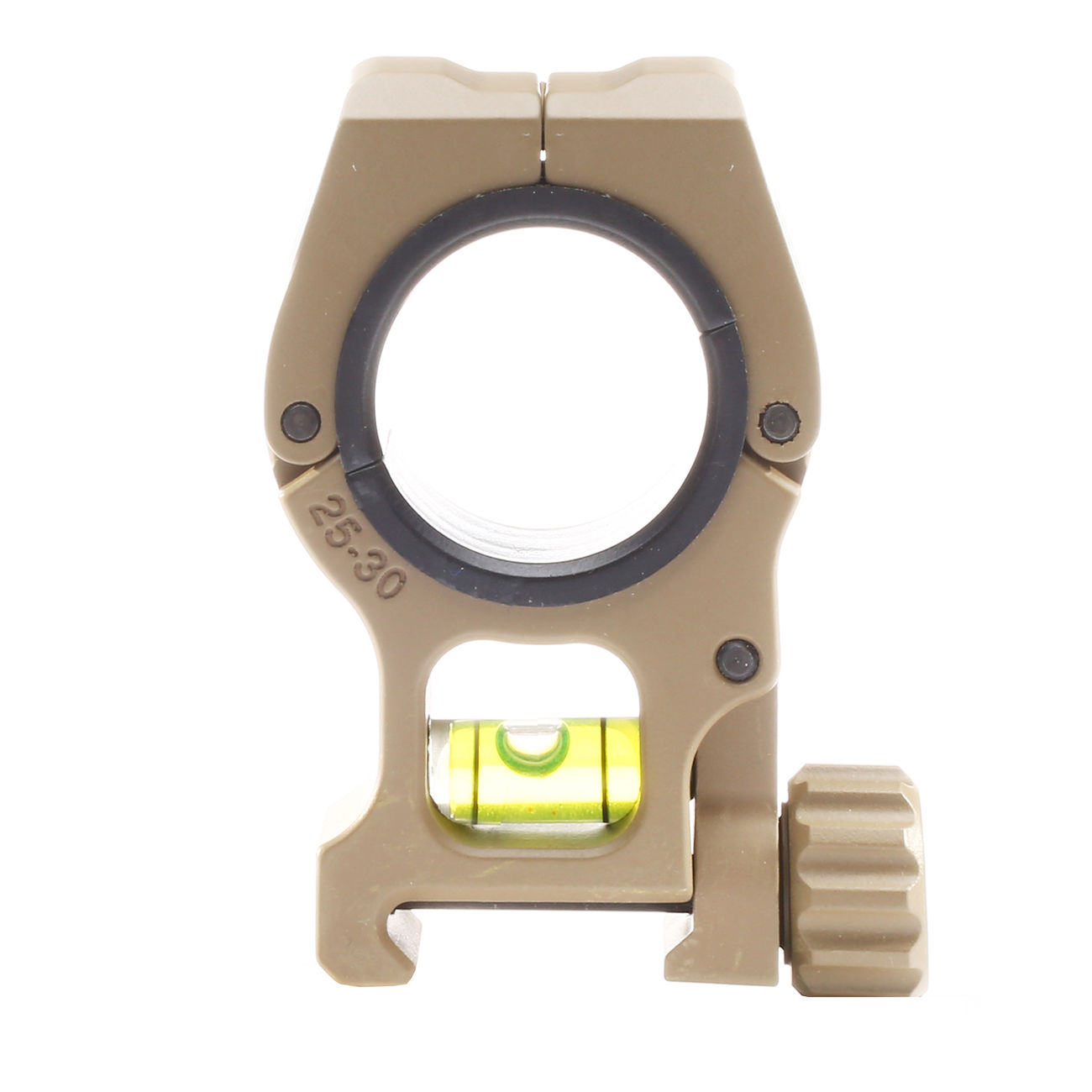 Aim-O M10 High Rings fr 25 / 30mm Zielfernrohre mit Wasserwaage (2 Stck) tan Bild 2