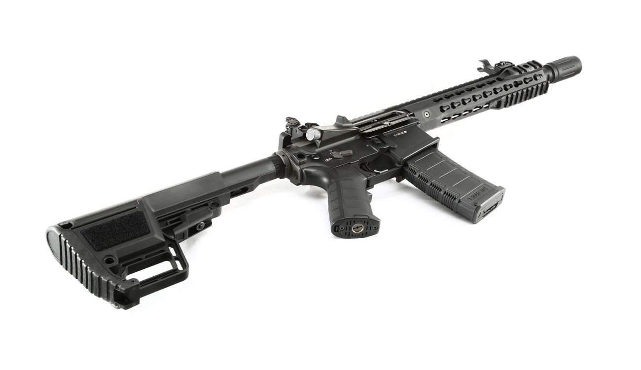 King Arms M4 TWS KeyMod CQB Elite Vollmetall S-AEG 6mm BB schwarz Bild 4