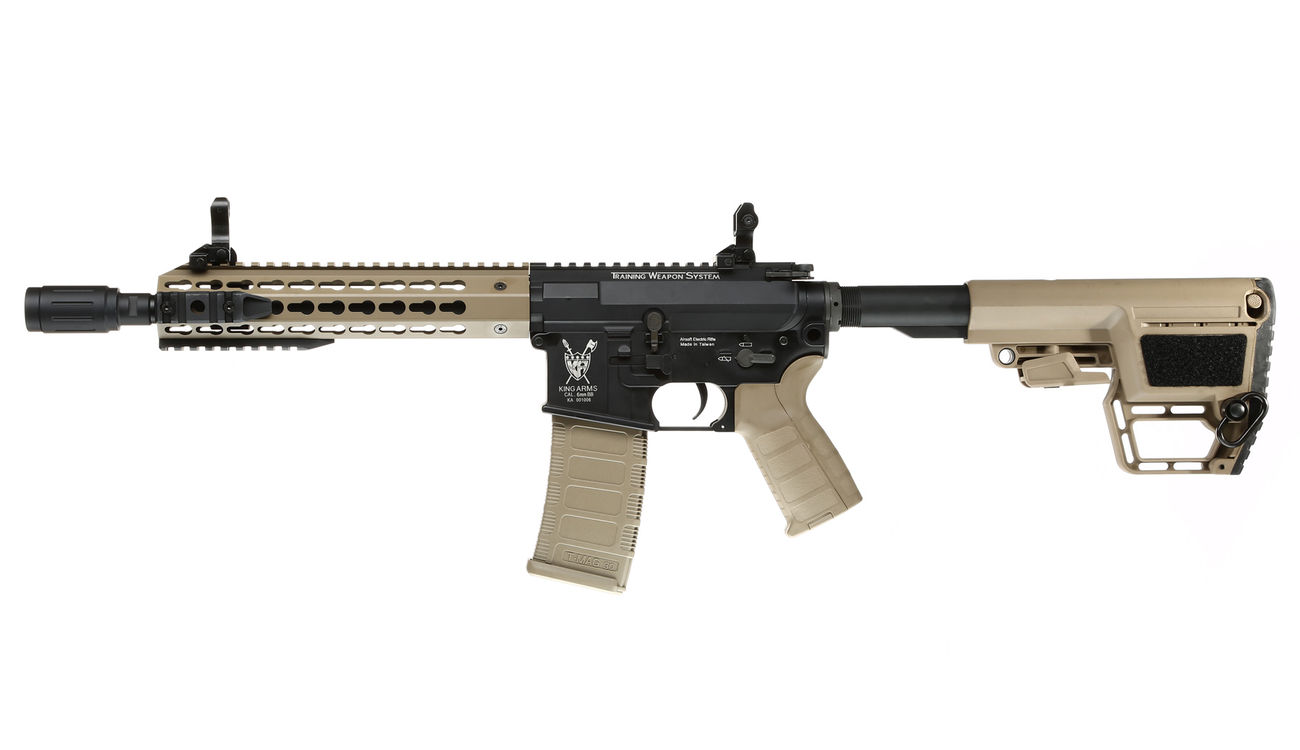 King Arms M4 TWS KeyMod CQB Elite Vollmetall S-AEG 6mm BB Dark Earth Bild 1