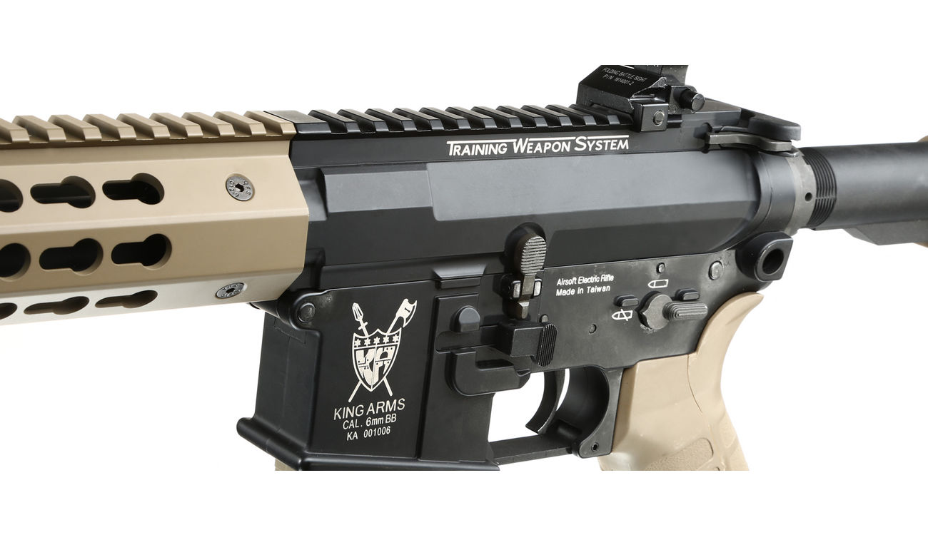 King Arms M4 TWS KeyMod CQB Elite Vollmetall S-AEG 6mm BB Dark Earth Bild 6