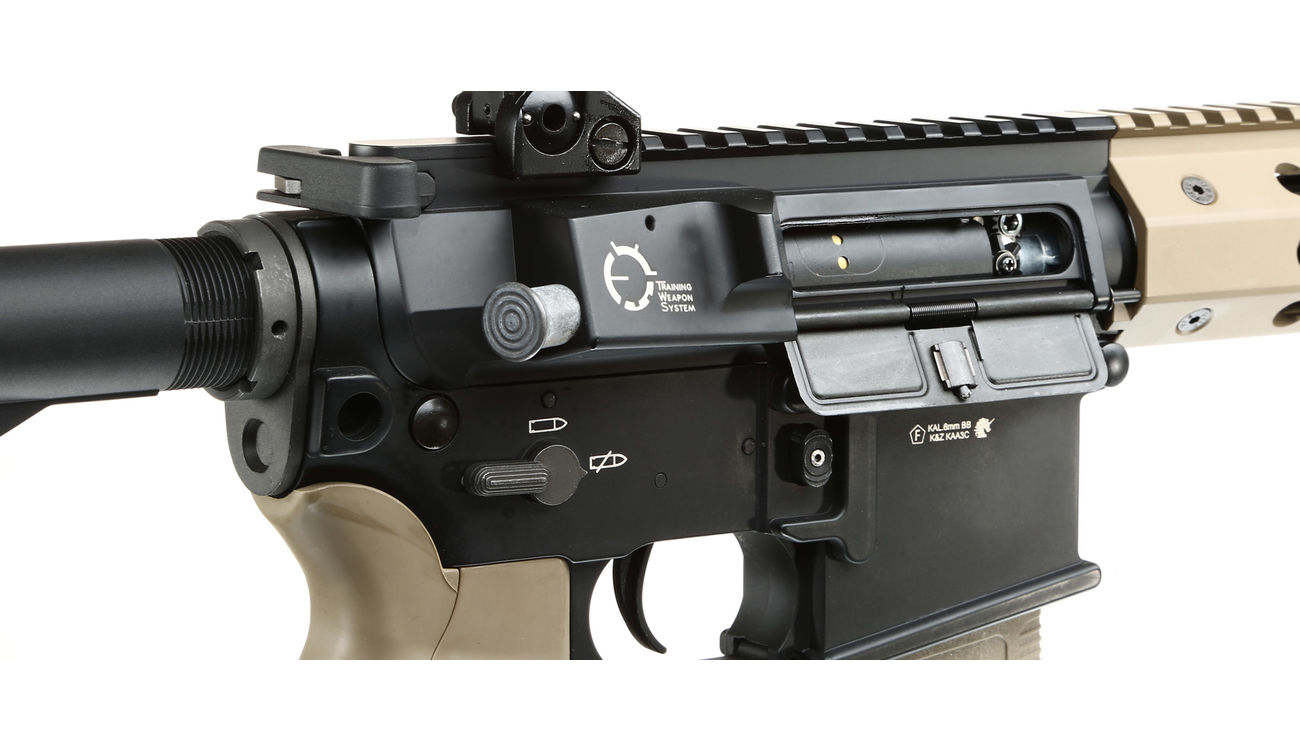 King Arms M4 TWS KeyMod CQB Elite Vollmetall S-AEG 6mm BB Dark Earth Bild 7
