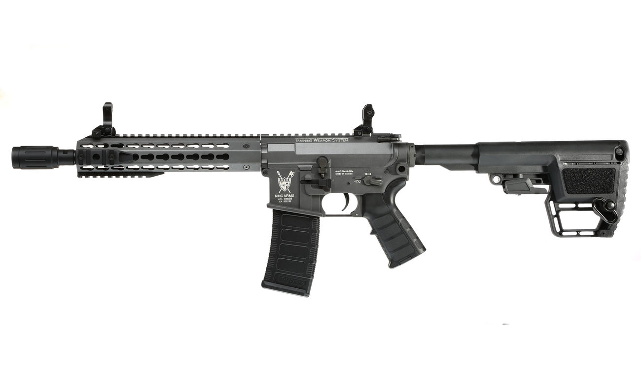 King Arms M4 TWS KeyMod CQB Elite Vollmetall S-AEG 6mm BB Urban Grey Bild 1