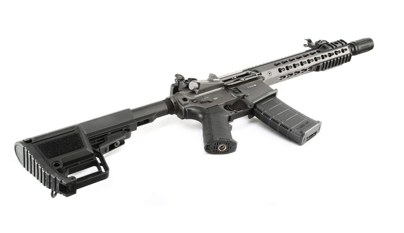 King Arms M4 TWS KeyMod CQB Elite Vollmetall S-AEG 6mm BB Urban Grey Bild 4