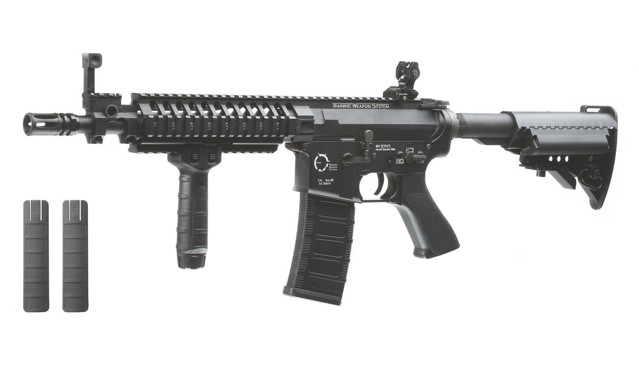 King Arms M4 TWS VIS CQB Elite Vollmetall S-AEG 6mm BB schwarz