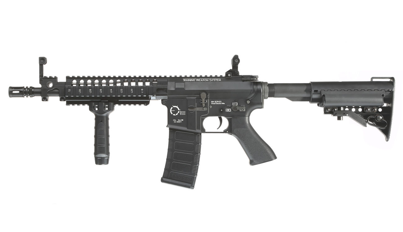 King Arms M4 TWS VIS CQB Elite Vollmetall S-AEG 6mm BB schwarz Bild 1