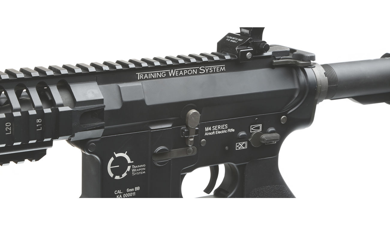 King Arms M4 TWS VIS CQB Elite Vollmetall S-AEG 6mm BB schwarz Bild 6