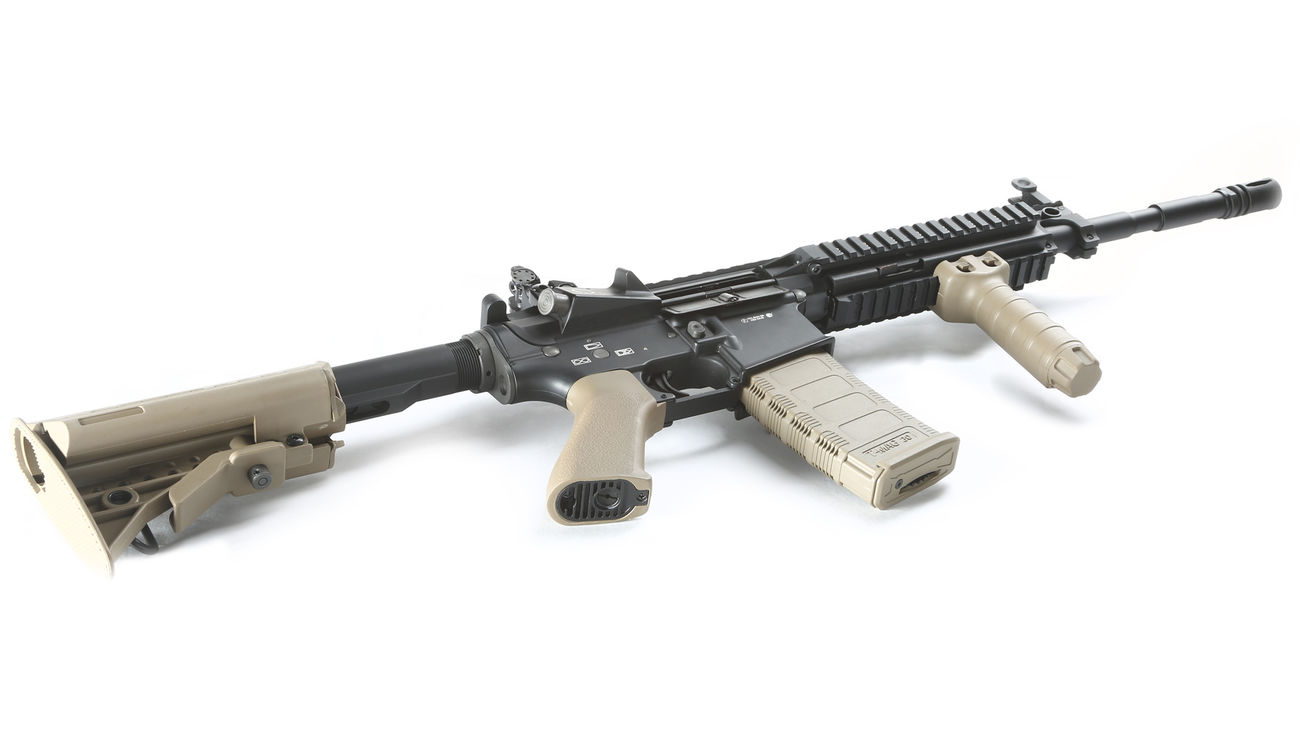 King Arms M4 TWS VIS Carbine Elite Vollmetall S-AEG 6mm BB Dark Earth Bild 4