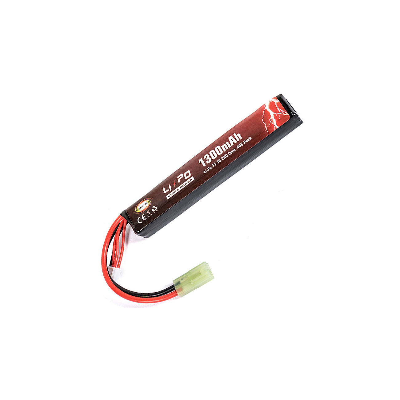 Evolution Ultra-Power LiPo Akku 11,1V 1300mAh 20C / 40C Long Stock-Tube Type