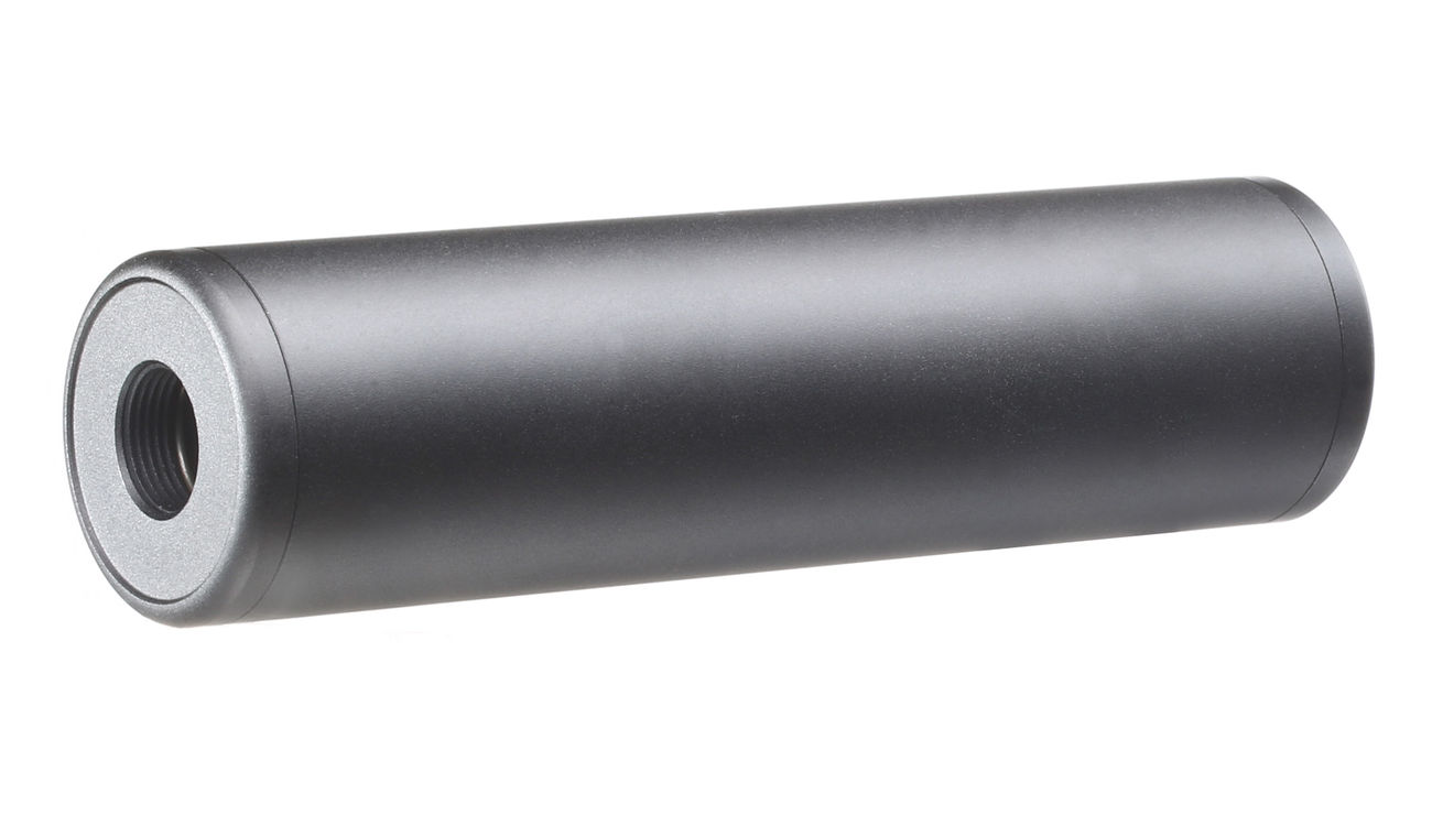 GK Tactical Aluminium Suppressor Silencer 130 x 35mm 14mm+ / 14mm- schwarz