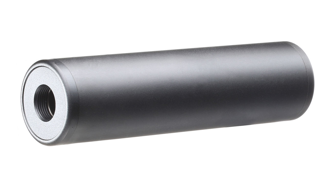 GK Tactical Aluminium Suppressor Silencer 130 x 35mm 14mm+ / 14mm- schwarz Bild 1