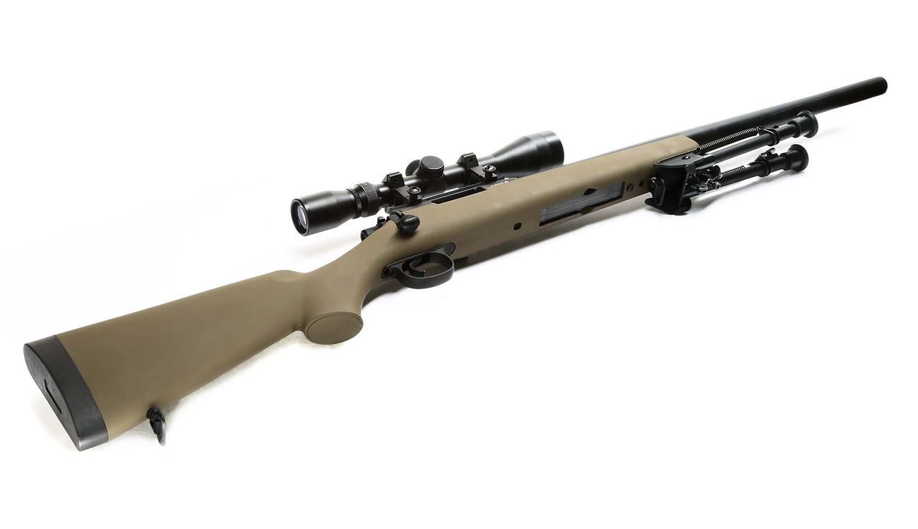 Snow Wolf Vsr 10 Snipergewehr Inkl Zweibein Zielfernrohr Springer 6mm Bb Tan Kotte Zeller