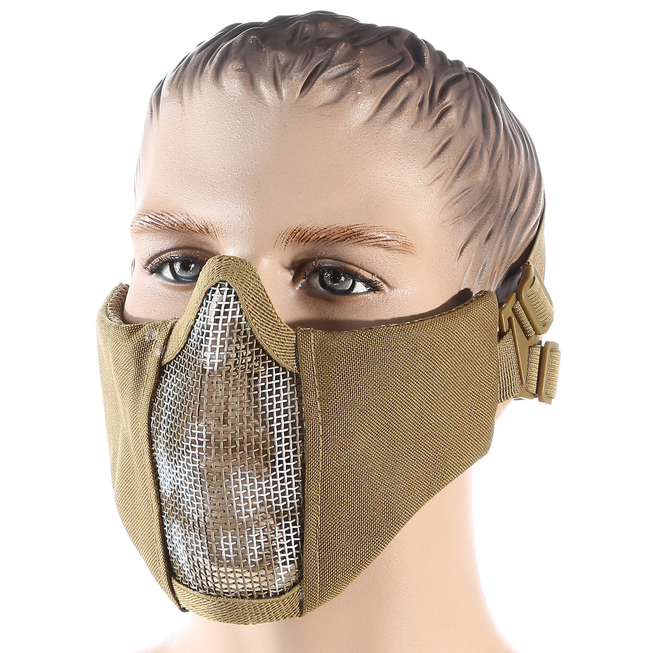 101 INC Airsoft Gittermaske coyote mit Totenkopf