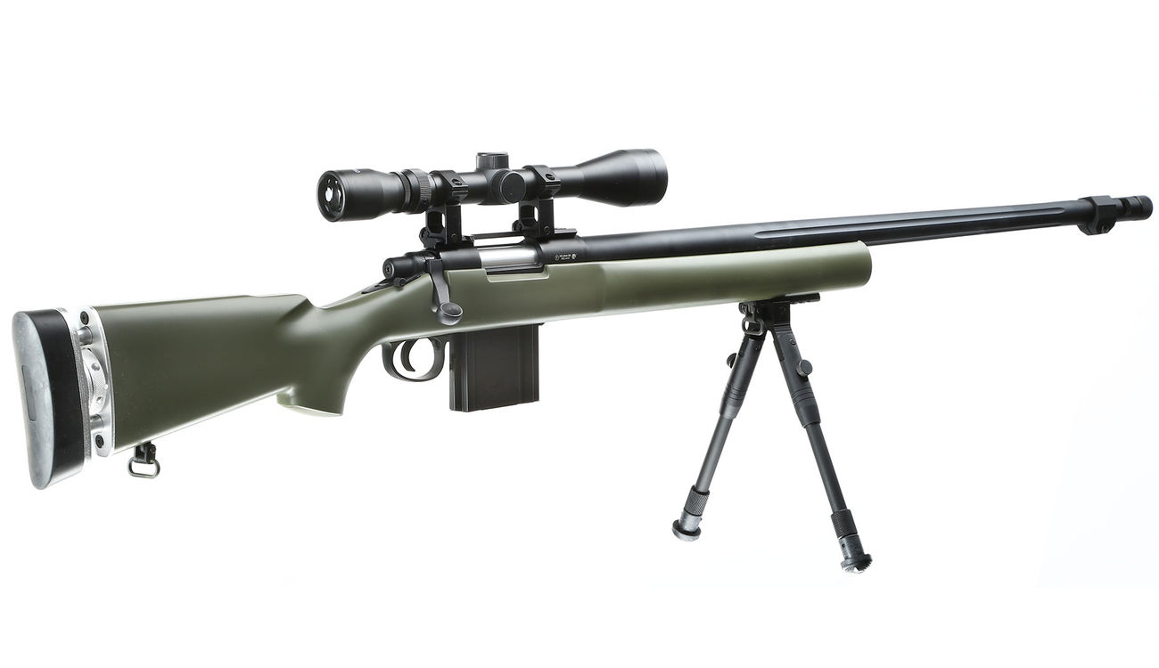 Well MB4405D M24 SWS Snipergewehr inkl. Zweibein / Zielfernrohr Springer 6mm BB oliv Bild 3