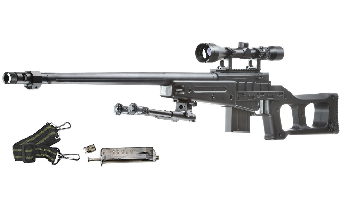 Well MB4409D Russian Tactical Snipergewehr inkl. Zweibein / Zielfernrohr Springer 6mm BB schwarz