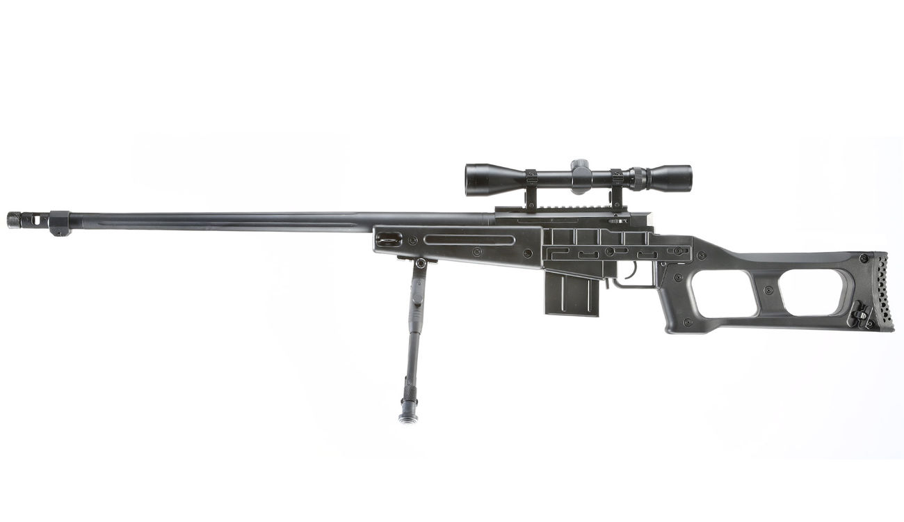 Well MB4409D Russian Tactical Snipergewehr inkl. Zweibein / Zielfernrohr Springer 6mm BB schwarz Bild 1