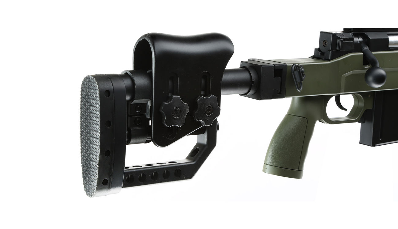 Well MB4415D Elite Tactical Snipergewehr inkl. Zweibein / Zielfernrohr Springer 6mm BB oliv Bild 9