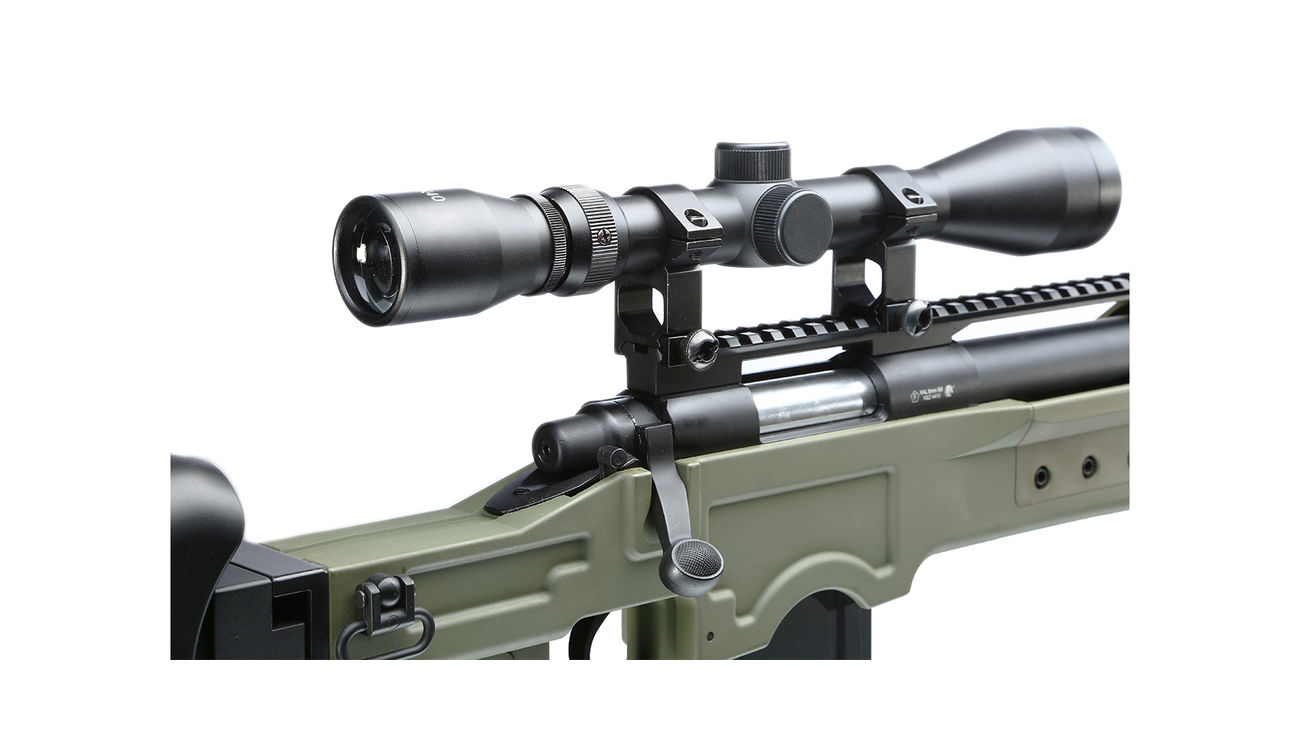 Well MB4411D MSR Snipergewehr inkl. Zweibein / Zielfernrohr Springer 6mm BB oliv Bild 1