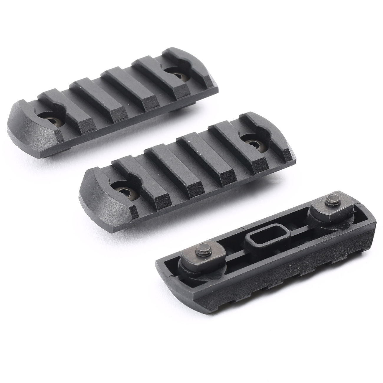 VFC M-Lok 21mm Polymer-Schienen Set 5 Slots / 60mm (3 Stck) schwarz Bild 1