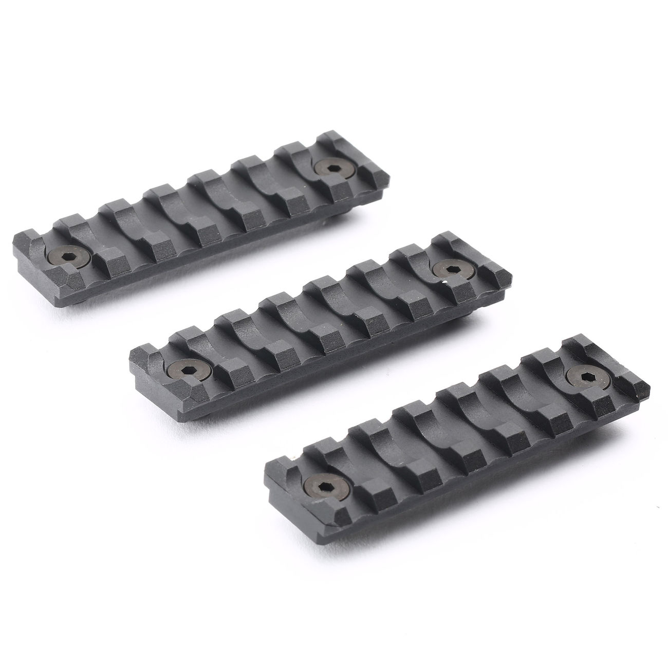VFC KeyMod 21mm Polymer-Schienen Set 7 Slots / 75mm (3 Stck) schwarz