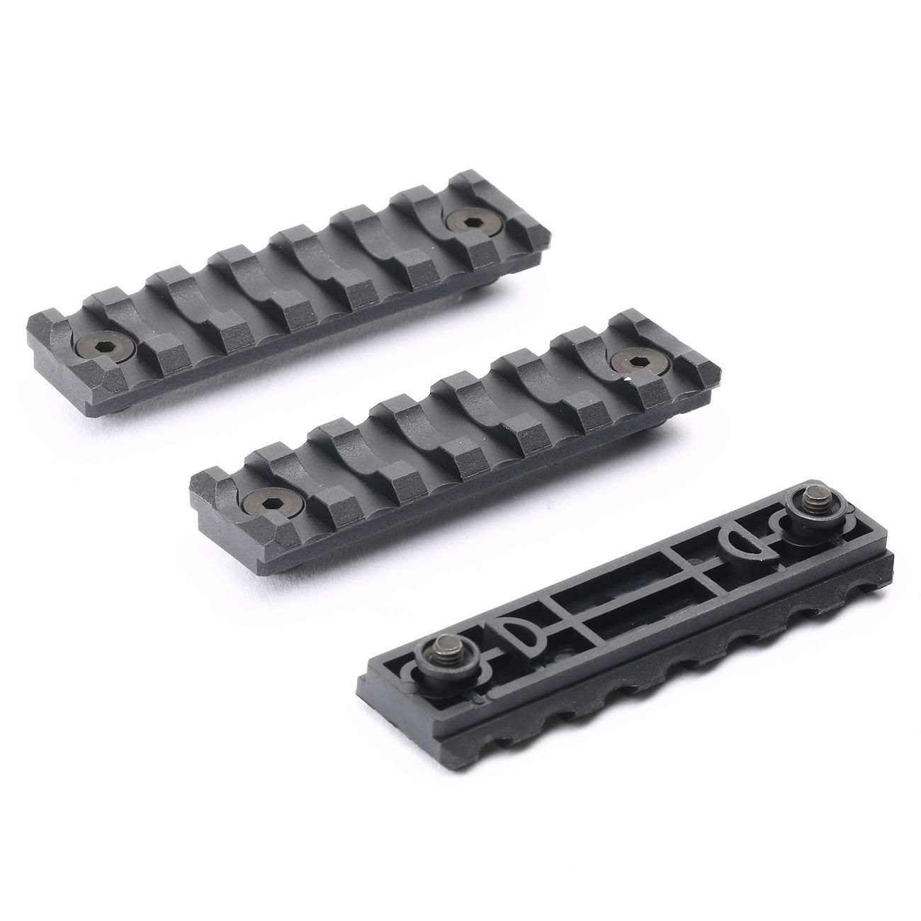 VFC KeyMod 21mm Polymer-Schienen Set 7 Slots / 75mm (3 Stck) schwarz Bild 1