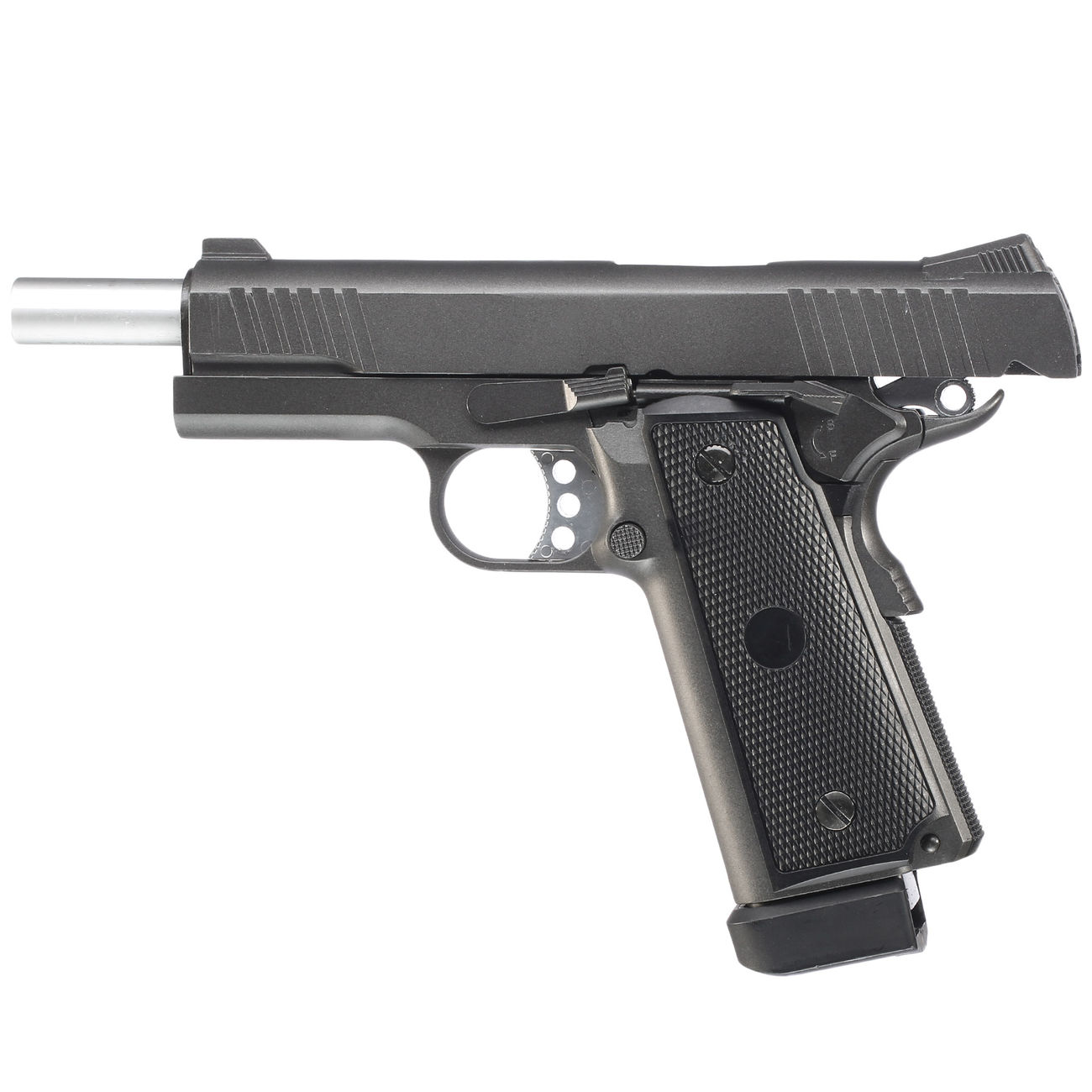 Ersatzteilset Well M1911 Hi-Capa 5.1 TAC2 Vollmetall CO2 Blowback 6mm BB grau Bild 1