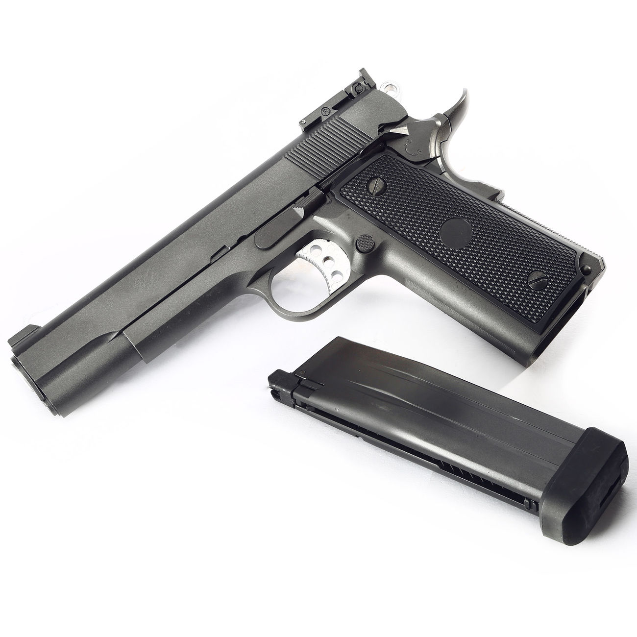 Ersatzteilset Well M1911 Hi-Capa 5.1 TAC1 Vollmetall CO2 Blowback 6mm BB grau Bild 4