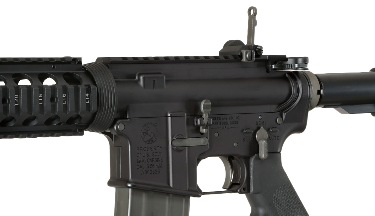 GHK Colt M4 RAS V2 12.5 Zoll Vollmetall Gas-Blow-Back 6mm BB schwarz Bild 7