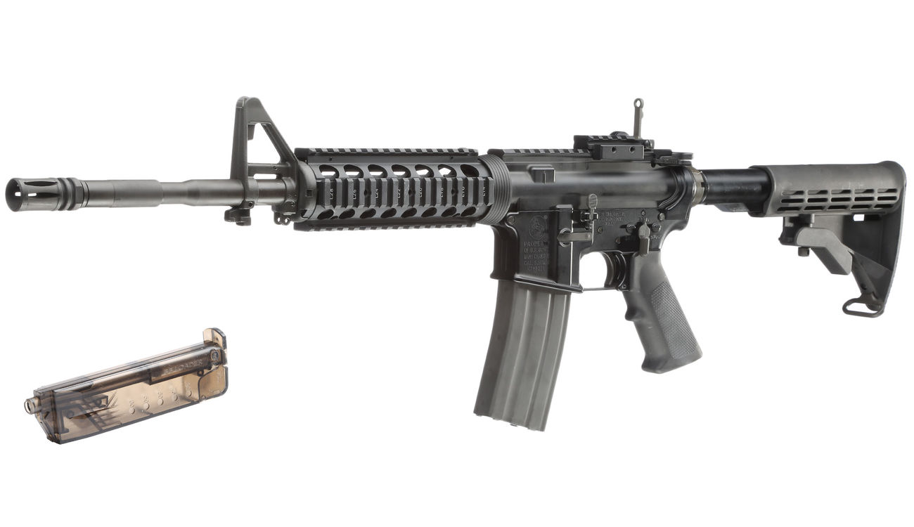 GHK Colt M4A1 Sopmod V2 14.5 Zoll Vollmetall Gas-Blow-Back ...