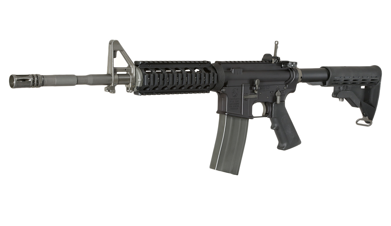 GHK Colt M4A1 Sopmod V2 14.5 Zoll Vollmetall Gas-Blow-Back 6mm BB schwarz