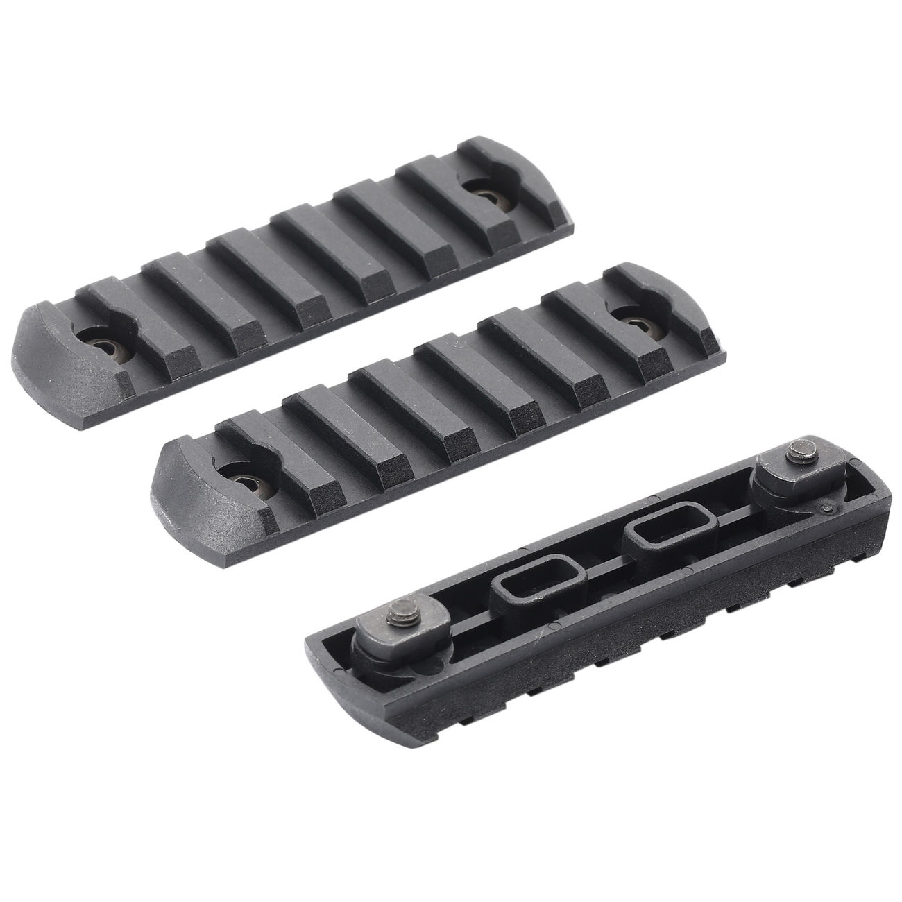 ASG M-Lok 21mm Polymer-Schienen Set 7 Slots / 80mm (3 Stck) schwarz Bild 1